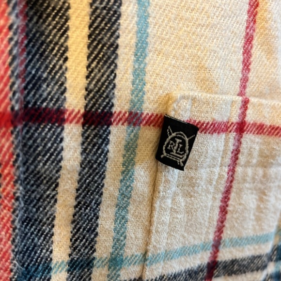 Lauren Ralph Lauren Plaid Cotton Flannel Shirt L - Picture 3 of 5